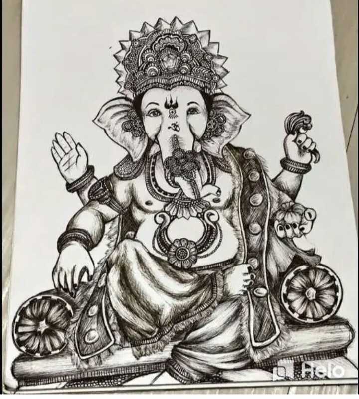 Shree Ganesh Drawing by santosh dangare | Saatchi Art-saigonsouth.com.vn